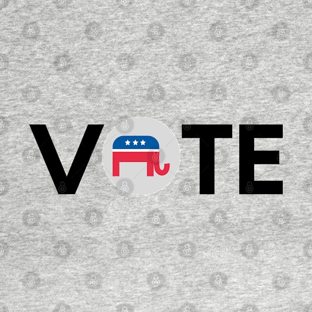 Vote Republican - Black Text by Rebekah Thompson